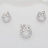 Conjunto Lazo Plata 925 – Pendientes + Colgante de Elegancia Atemporal
