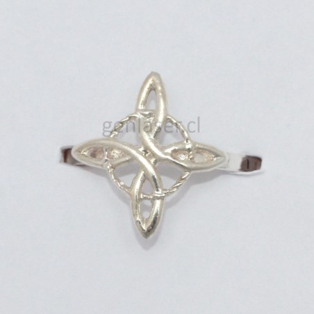 Anillo Nudo de Bruja en Plata 925 - Protección y Energía Infinita